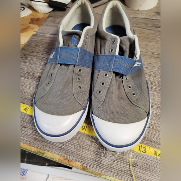 Ralph Lauren Polo Stretch Elastic Sneakers‎ Mens Size 12D - Picture 1 of 8